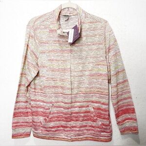 Christopher & Banks Pink Space Dye Knit Long Sleeve‎ Top Women’s Size XL Pockets